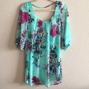 Beautiful floral dress with low back